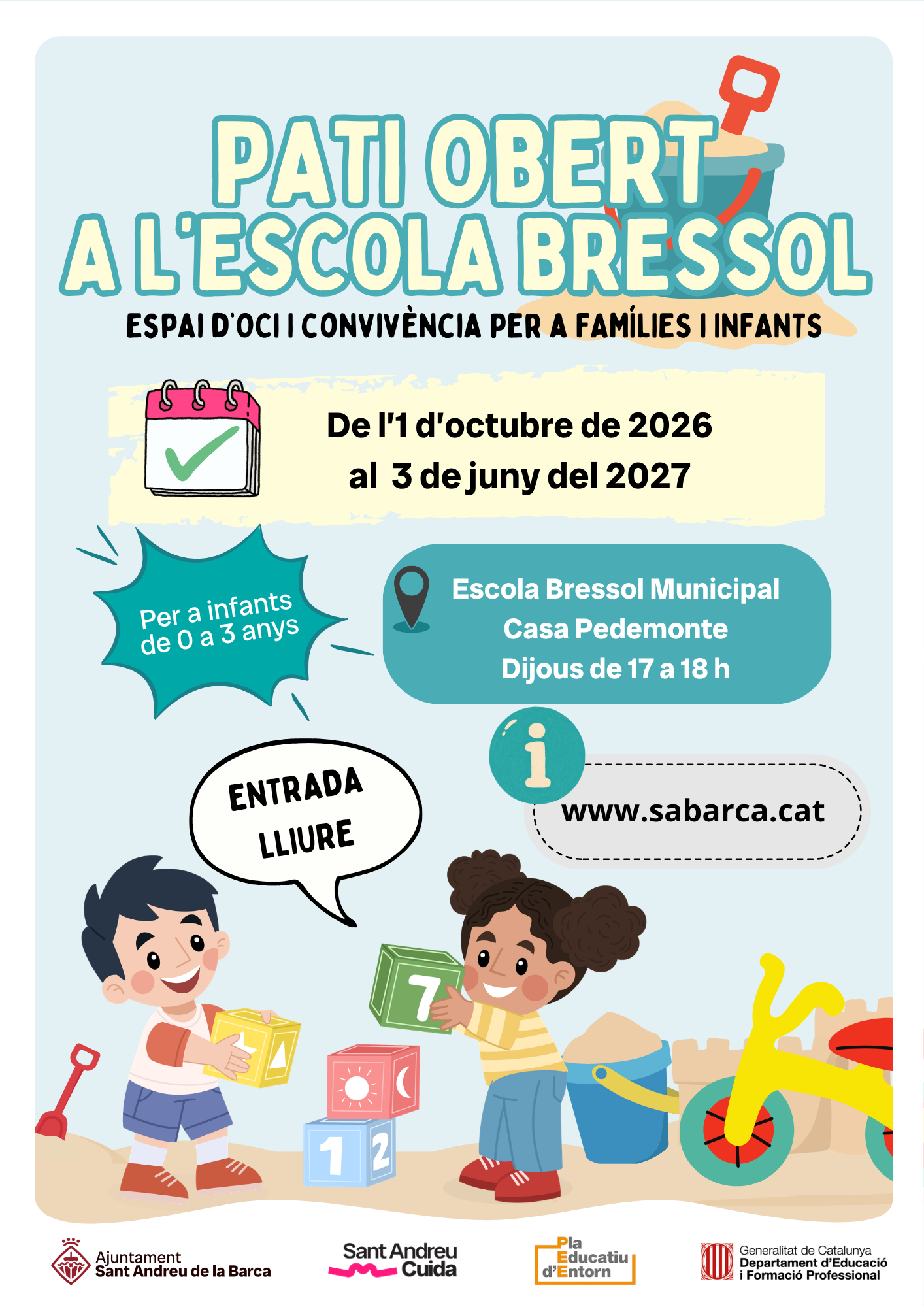 Pati Obert a l'Escola Bressol: Espai d'oci i convivència per a famílies i infants